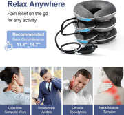 Neck Stretcher for Pain Relief, Adjustable Inflatable Cervical Traction Device, Neck Brace for Home Use, Supports Neck Decompression & Spine Alignment，Gifts for Women (Grey)