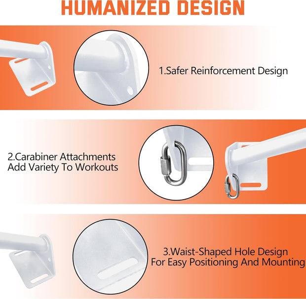 Pull Up Bar Wall Mounted-Heavy Duty Joist Mounted Pull Up Bar-Premium Strength Training Pull-Up Bars-Fast and Easy Installation for Home and Garage Use,Supports up to 600 Lbs