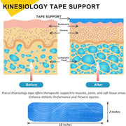 Kinesiology Tape Precut 3 Rolls, Athletic Sports Tape for Muscle Joints Support, 60 Strips for Knee Ankle Shoulder Wrist, Latex Free and Water Resistant, Pink