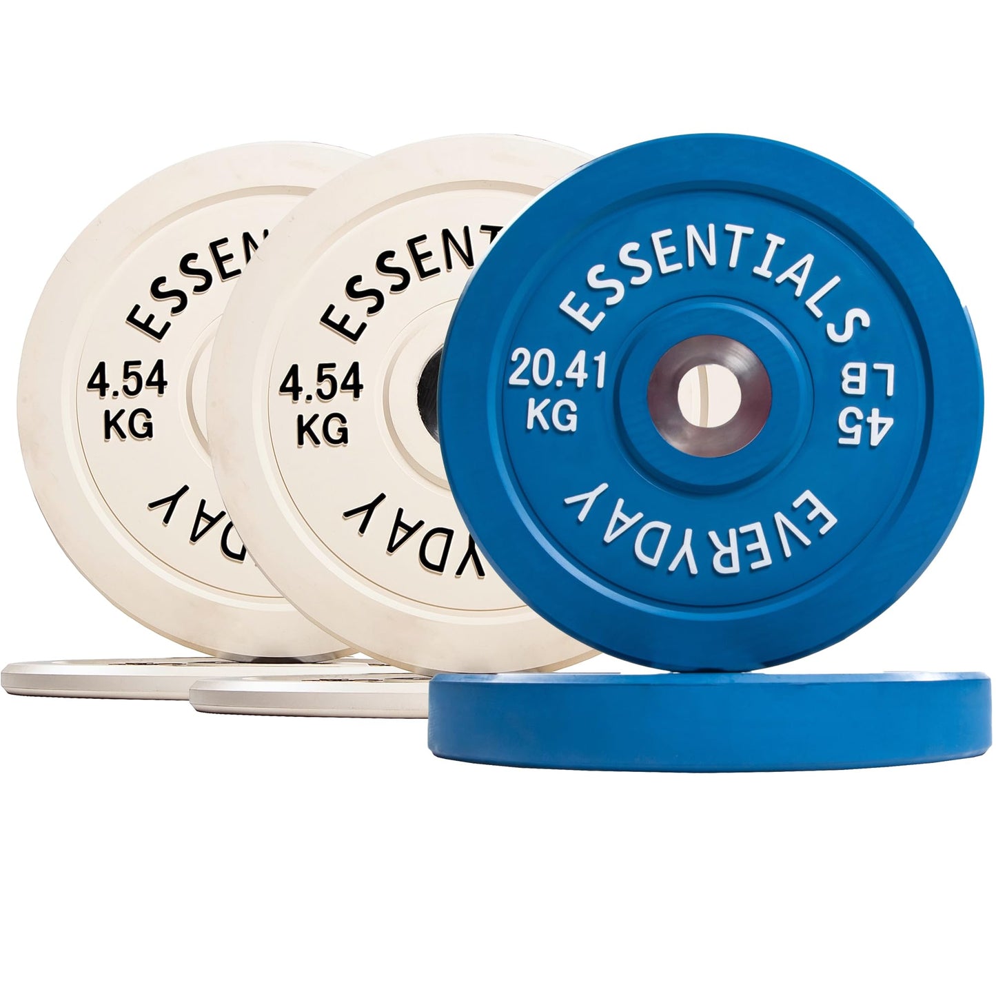 2-Inch Olympic Bumper Plates, Perfect Weight Plates for Weightlifting and Strength Training, Multiple Weights Available