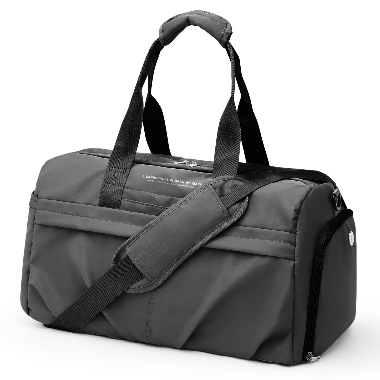 Gym Bag for Women Men with Shoe Compartment, Sport Duffel Bag, Waterproof Travel Weekender Overnight Carry on Bag for Yoga with Trolley Sleeve, Green