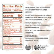 USDA Organic Crunchy Almond Butter, 14 oz – No Palm Oil, No Sugar Added Almond Nut Butter – 2x the Antioxidants and Vitamin B Versus Other Nut Butter – First Regenerative Organic Certified