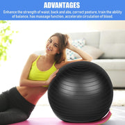 Leyndo 4 Pcs 26 Inch Yoga Exercise Ball Pilates Pregnancy Birthing Fitness Ball with Quick Pump Anti Burst for Improved Posture, Balance, Yoga, Pilates, Training
