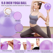 Pilates Ring Set - Home Workout Equipment Set with 12.6'' Magic Circle, 9.8'' Ball, Sliding Disks, Resistance Bands & Training Poster etc, Pilates Kit for Beginners, Fitness Gift Idea