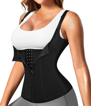 Nebility Waist Trainer for Women Corset Shapewear with Zipper Women's Waist Cincher Tank Top with Adjustable Straps