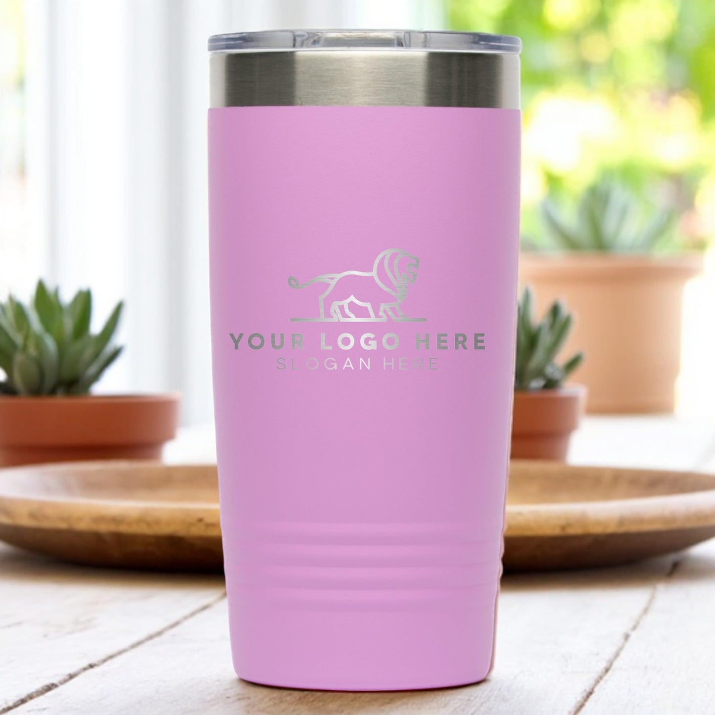 20oz Stainless Steel Tumbler - Upload Your Logo, Custom Engraved, Double Wall Vacuum Insulated Travel Mug, Ideal for Corporate Gifts, Events, and Sports Teams