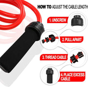 Weighted Jump Rope - (1.5LB) Solid PVC 12mm Diameter for Crossfit and Boxing - Heavy Jump Rope with Memory Non-Slip Cushioned Foam Grip Handles for Fitness Workouts Endurance and Strength Training