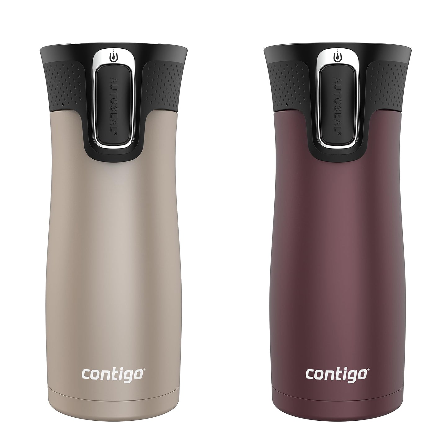 Contigo West Loop Stainless Steel Travel Mug with AUTOSEAL Lid, 16oz., Stainless Steel/Black