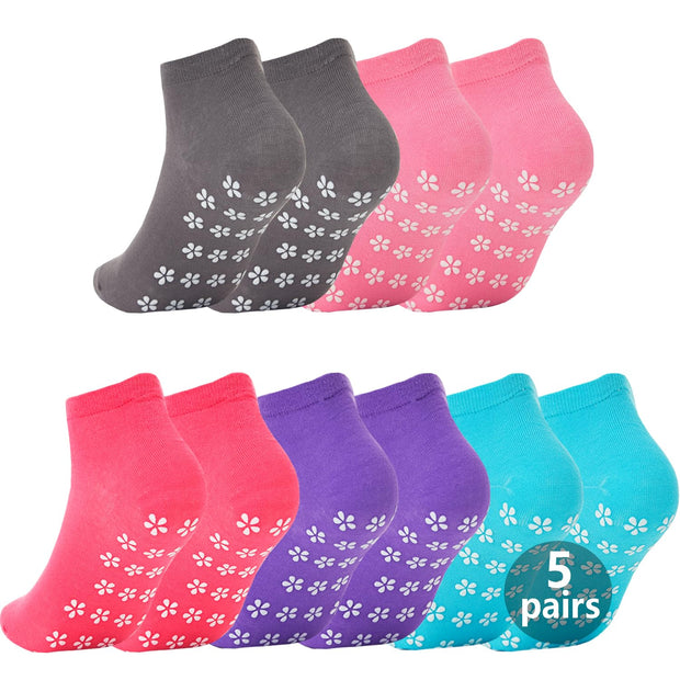 Pilates Grip Socks for Women Men Cute Non Slip Grippy Socks Woman for Yoga Barre Trampoline Hospital
