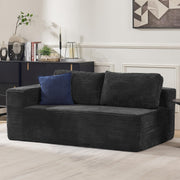 106" Cloud Sectional Couch, Left/Right Facing Convertible Sofa with Deep Seat, L-Shape Modular Upholstered Foam Couch for Living Room Bedroom, No Assembly Required (Corduroy Fabric, Beige)