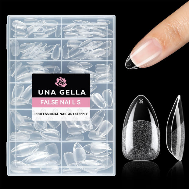 UNA GELLA Solid Nail Glue Gel Soft Gel Nail Tips Glue 15ml Lamp Curing Needed Solid Soak Off Glue Super Strong Nail Glue For Fake Acrylic Nails Extension Press On Nails