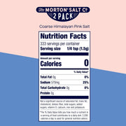 Morton All-Natural Himalayan Pink Salt, Coarse, (17.6 oz), 2-Pack, Perfect for Cooking & Finishing