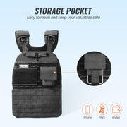 VEVOR Adjustable Weighted Vest, 11-20lb/20-32lbs/35lbs/40lbs Weight Vest with 6 Ironsand Weights and Reflective Stripe, Workout Equipment for Strength Training Running Jogging