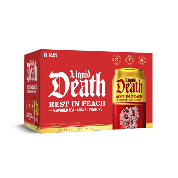 Liquid Death Rest in Peach Tea 6pk, 12 FZ