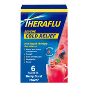 Theraflu Powder for Daytime Severe Cold and Cough, Berry Infused with Menthol (6 packets)