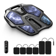 NURSAL EMS Foot Massager for Neuropathy, Electric Muscle Stimulator for Feet & Legs Circulation, TENS Unit for Feet with 6 Reusable Pads, Wireless Remote with 90 Adjustable Intensity Levels