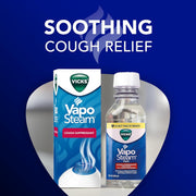 Vicks VapoSteam Medicated Liquid with Camphor, a Cough Suppressant, Helps Relieve Coughing, for Use in Vicks Vaporizers and Humidifiers, 8 Oz
