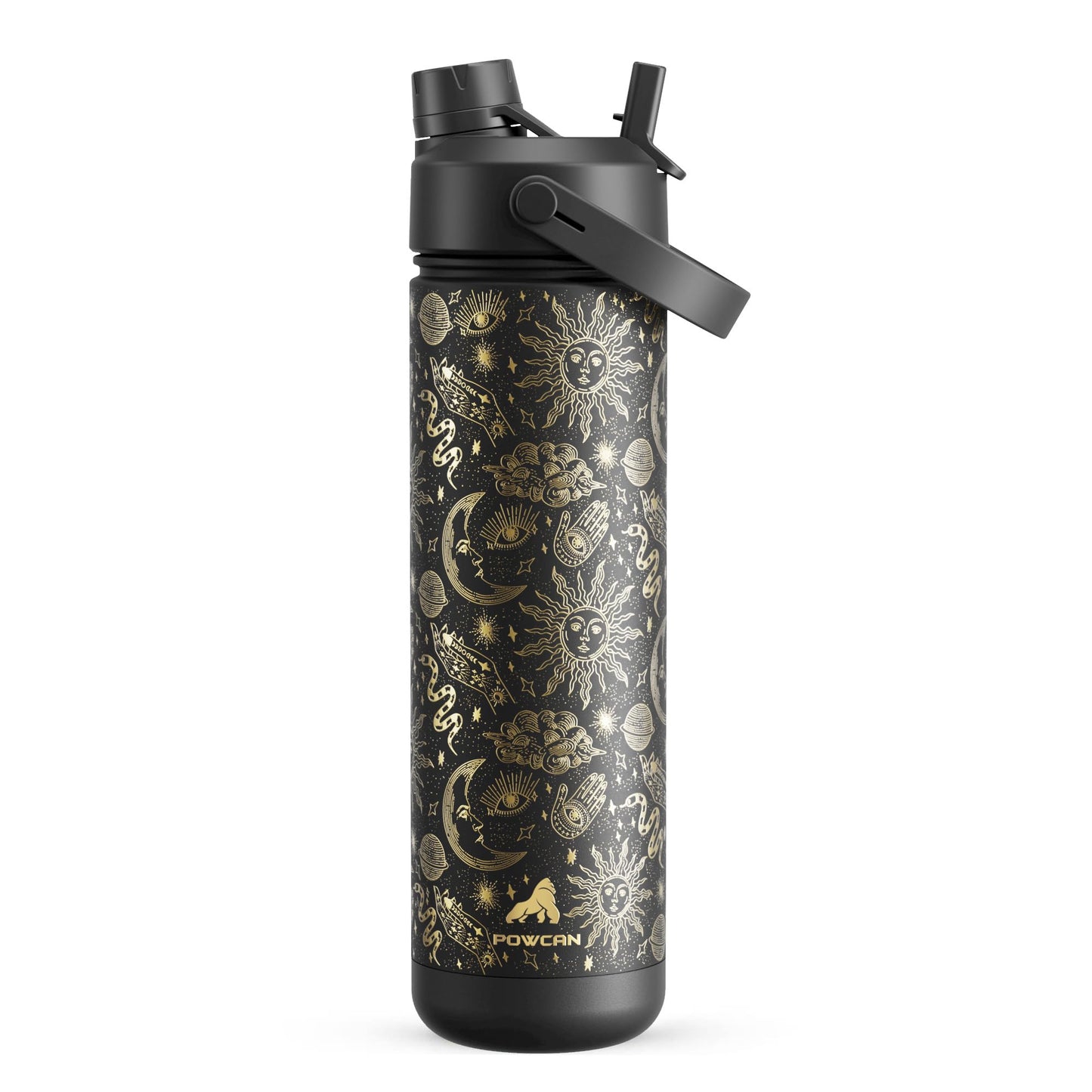 26 oz Insulated Water Bottle with 2-in-1 Straw and Spout Lid, Keep Cold 24H, Leak-Proof, Fits in Car Cup Holder, Stainless Steel Water Bottle for Sports, Travel, and School (Cotton Candy)
