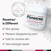 Penetrex Joint & Muscle Therapy - Soothing Muscle Rub for Back, Neck, Hands, Feet - Premium Whole Body Rub with Arnica, Vitamin B6 MSM & Boswellia - Non-Greasy 2oz Cream