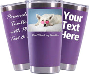 Personalized Photo 20oz 30oz Stainless Steel Tumbler,Custom Coffee Tumbler Cup With Lid And Strawstraw Vacuum Insulated With Text Photo Logo (PERSONALIZED)
