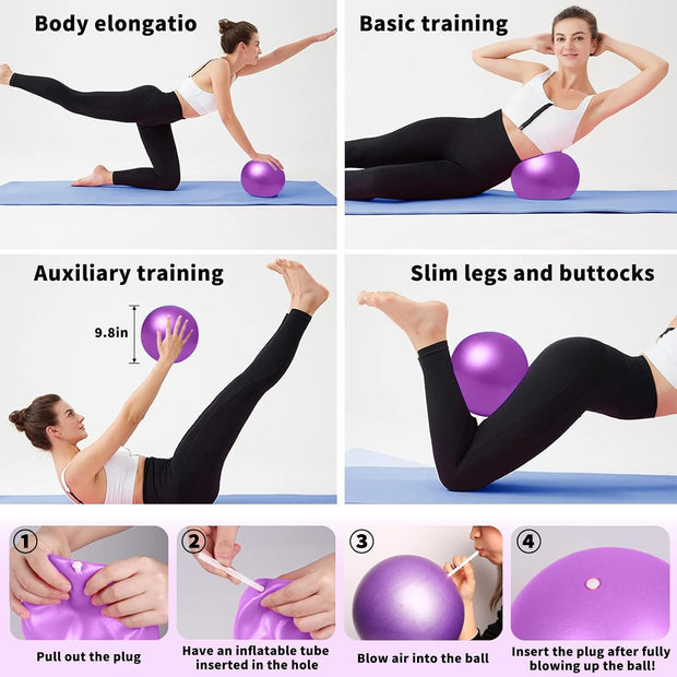 Pilates Ring Set, Home Exercise Pilates Equipment, Including A 14.9-Inch Pilates Ring, A 9.8-Inch Ball, Resistance Bands, and Accessories – A Fitness Gift for Pilates Enthusiasts.