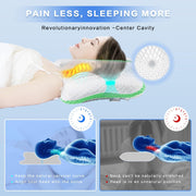 Pain Relief Cervical Pillow for Neck Support,Adjustable Ergonomic Pillow Cozy Sleeping,Odorless Orthopedic Memory Foam Pillows,Contour Bed Pillow for Side Back Stomach Sleeper