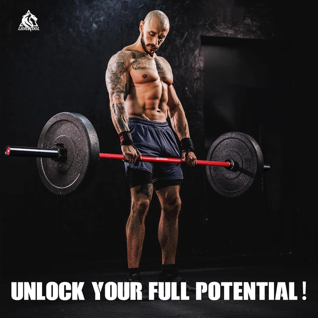 LIONSCOOL 7FT Olympic Barbell for Weightlifting, Power Lifting, 2 Inch Strength Training Bar for Squats, Deadlifts, Presses, Rows, Curls - 700lbs/1000lbs/1500lbs Capacity