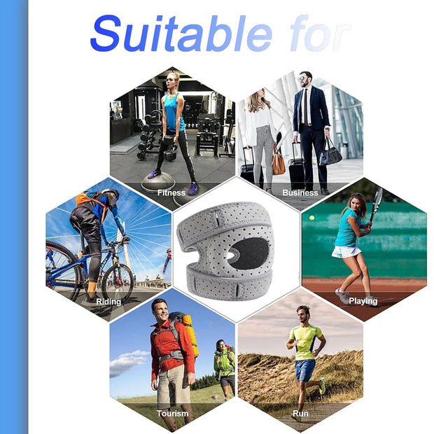 Knee Brace for Women/ Men, 2025 New Upgraded Extended Edition Knee Braces, Adjustable Knee Support, Patellar Tendon Support Strap, Knee Wraps for Pain Relief for Meniscus Tear Knee Pain Arthritis Pain Injury Recoverys(Gray)