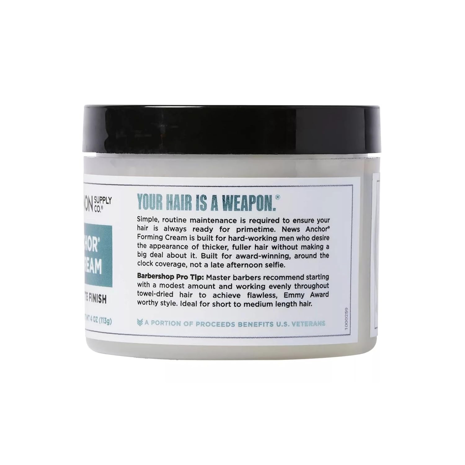 Duke Cannon Supply Co. News Anchor® Forming Cream - Medium to Strong Hold, Matte Finish, 4 oz. (Pack of 2)