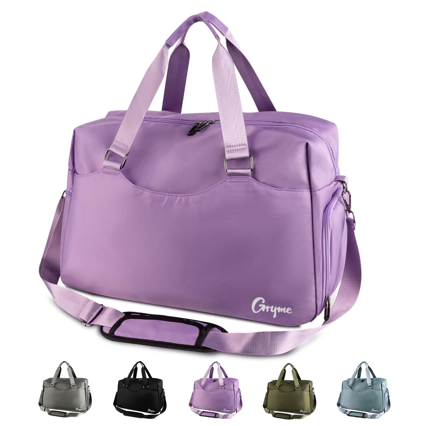 Gryme 15 Inch Small Gym Bag with Shoes Compartment and Wet Pocket, Mini Duffle Bag for Men & Women, Small Sports Bag for Travel Carry On, Swimming, Workout, Weekender Overnight