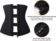 YIANNA Latex Waist Trainer for Women Tummy Control Zipper Underbust Corset Cincher Hourglass Body Shaper