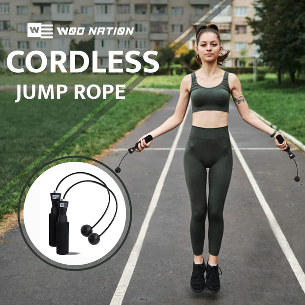 WOD Nation Ropeless Jump Rope for Men & Women - Cordless Jump Ropes for Fitness