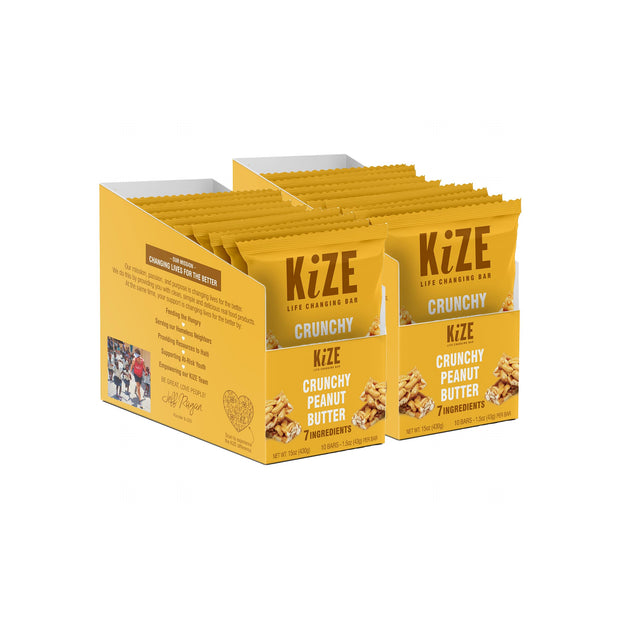 KiZE Energy Bars - Chocolate Chip Cookie - Almond-Butter-Based, Gluten Free, Dairy Free, Non-GMO, and High Protein Meal Replacement Energy Bars, Clean and Simple Food Ingredients - 10g High Protein Snacks, (10 Count)