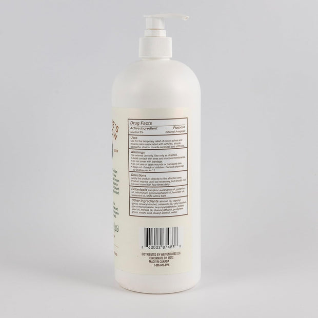 Nature's Willow Willow Balm Natural Pain Relief Cream for Muscles & Joints | Fast-Acting with Willow Bark & Menthol | Free from Artificial Fragrances & Dyes | 1-Pack | 3.5 fl oz