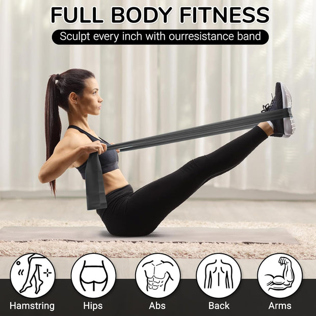 TOPZGLEEY Pilates Ring Set – 14" Anti-Deformation Magic Circle with Padded Handles, Mini Ball, 5 Resistance Bands, Guide, Pilates Equipment for Home Workout