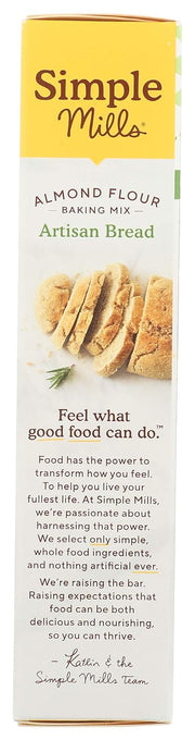 Simple Mills Almond Flour Baking Mix, Artisan Bread Mix - Gluten Free, Plant Based, Paleo Friendly, 10.4 Ounce (Pack of 1)
