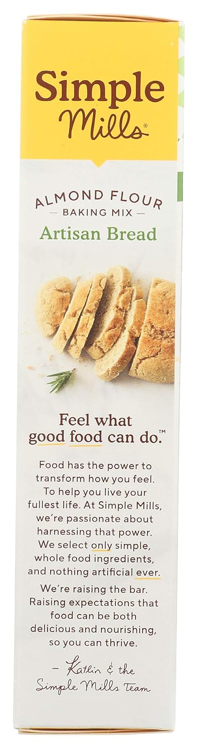 Simple Mills Almond Flour Baking Mix, Artisan Bread Mix - Gluten Free, Plant Based, Paleo Friendly, 10.4 Ounce (Pack of 1)