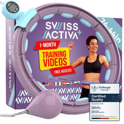 Swiss Activa+ Smart Hula Hoop - Infinity Hoop for Adults - Won't Fall Off - Weight Loss Exercise Equipment