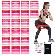 100 PCS Bulk Resistance Bands, Loop Exercise Bands Set for Gym Members Sports Class Students Gift, 5 Pieces Each Set with Storage Bag, Fitness Bands for Outdoor Home Gym Yoga Pilates