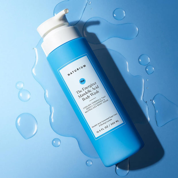 Naturium The Energizer Body Wash, Cooling & Refreshing Formula with Mandelic Acid, Deeply Cleanses & Neutralizes Body Odor, 16.9 oz