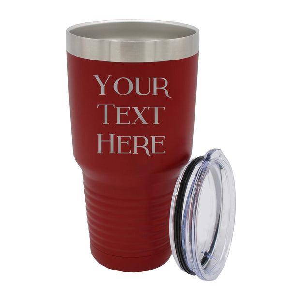 My Personal Memories Customized Personalized Stainless Steel Travel Tumbler with Lid - Engraved Double-Wall Vacuum Insulated for Him, Her Your Custom Text (20 oz, Black)