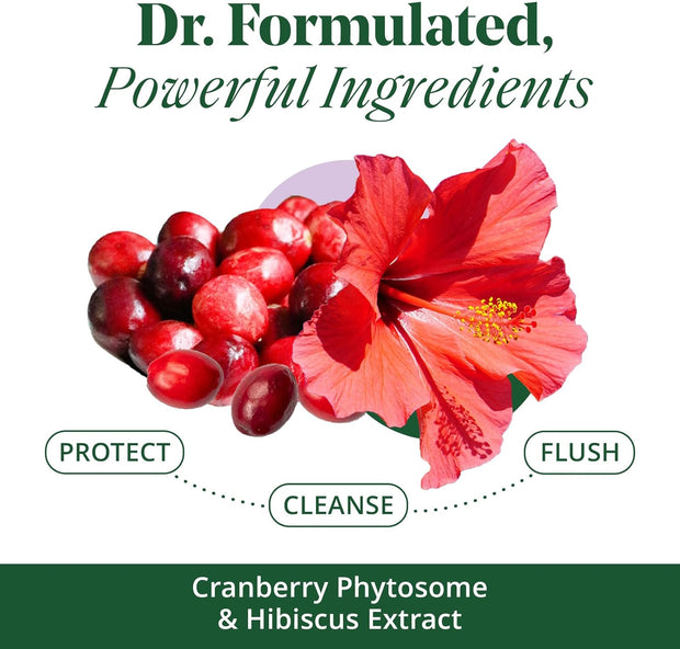 Semaine Urinary Tract Cleanse & Protect – 30 ct, Bladder Support Supplement for Women, Flushes Urinary Tract. Combines Cranberry Proanthocyanidins with Hibiscus.
