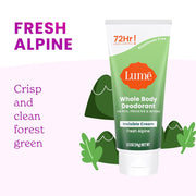 Lume Whole Body Deodorant - Mini Travel Size Invisible Cream Tube - Trial Size - 72 Hour Odor Control - Doctor Developed - Aluminum and Baking Soda Free - .5oz (Pack of 2) (Fresh Alpine & Unscented)