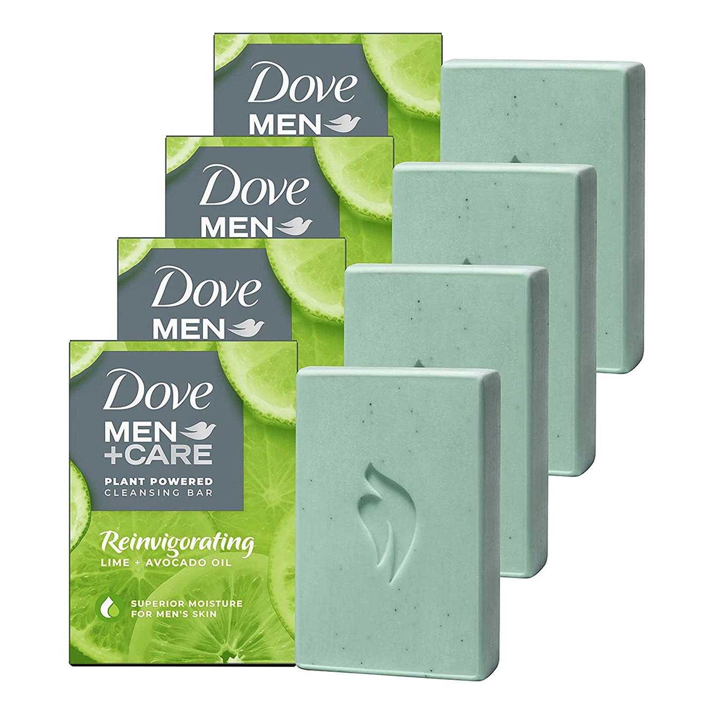 DOVE MEN CARE Plant-Based with Eucalyptus and Moisture for men`s skin, 5 Ounce (pack of 4)