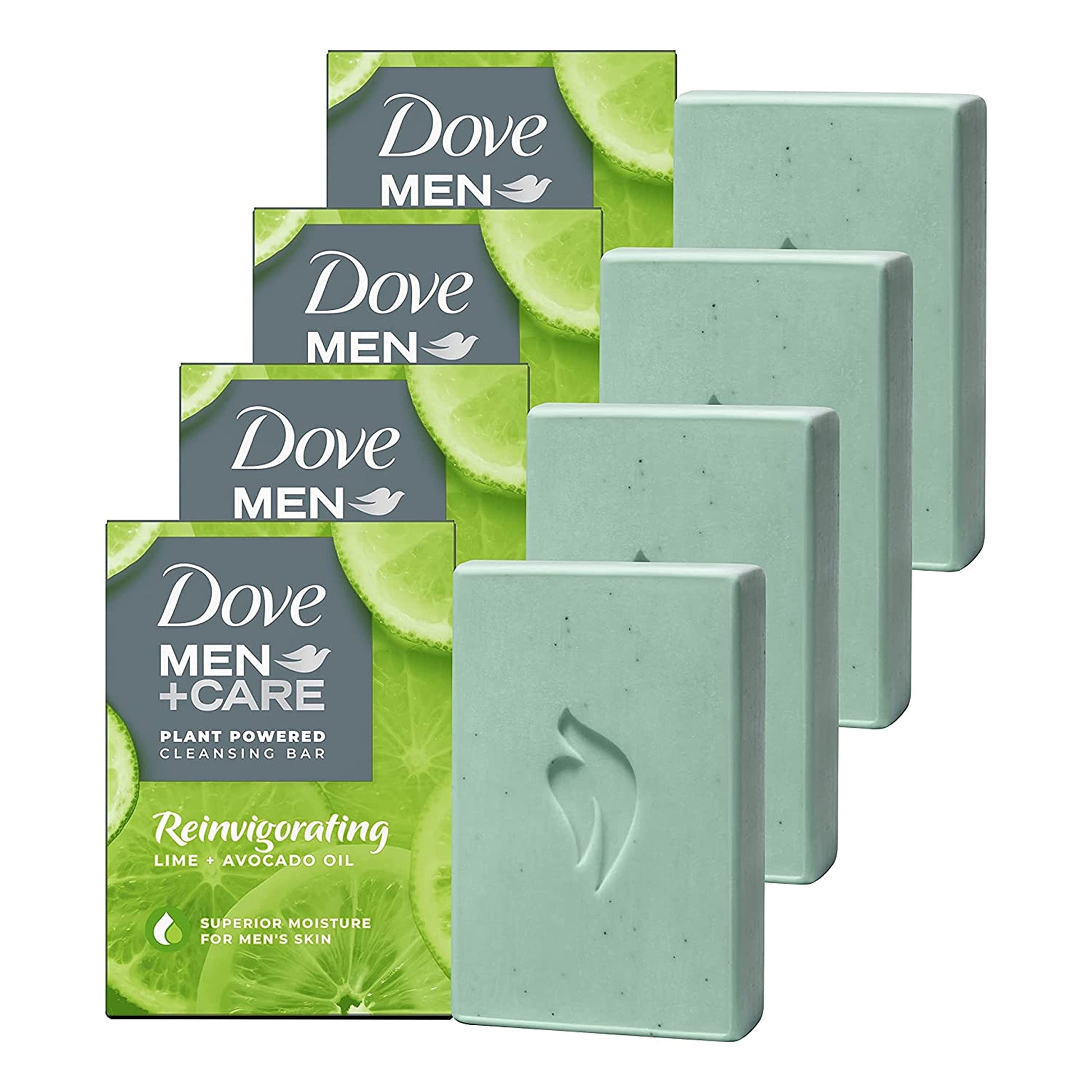 DOVE MEN CARE Plant-Based with Eucalyptus and Moisture for men`s skin, 5 Ounce (pack of 4)