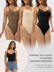 YIANNA Women Shapewear Tummy Control Bodysuit Seamless Sculpting Snatched Waist Body Suit Thong or Brief