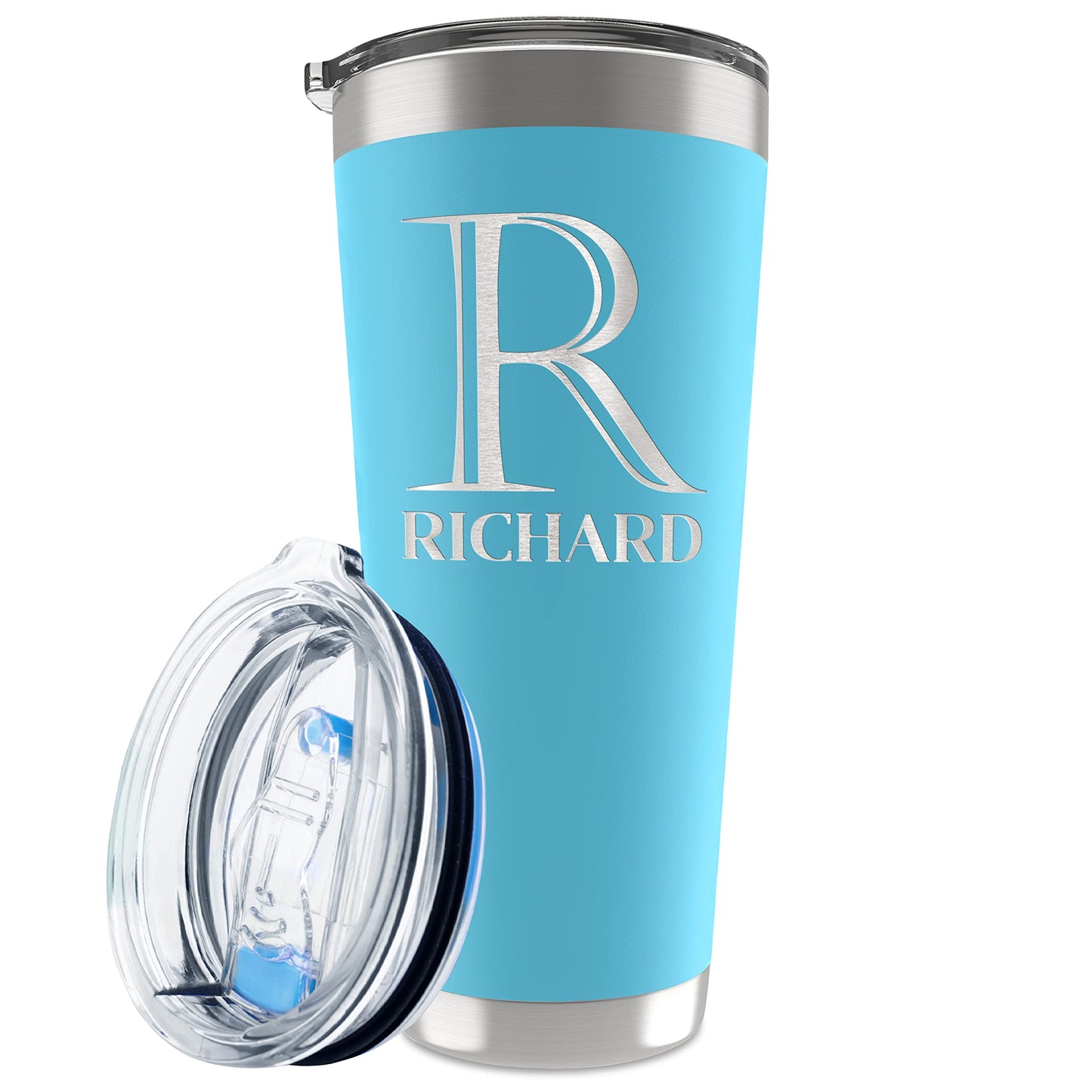 Be Burgundy Personalized Tumbler with Engraved Name - 12 Designs, 20 Oz Coffee Tumbler with Slider Lid, Black - Double Wall Insulated, Personalized Gifts for Him
