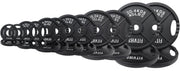 Olympic Cast Iron Plate for Strength Training and Weightlifting, Pairs, Sets or Set with Barbell, Multiple Sizes