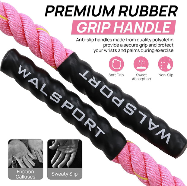 Weighted Jump Rope for Fitness – Heavy Skipping Rope for Women & Adults, Ideal for Home Gym Workouts, Strength Training, Weight Loss, and Boxing