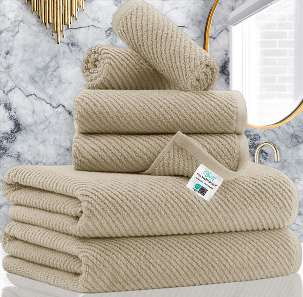 VOOVA & MOVAS Burgundy Towel Set - 100% Cotton | Lightweight | Soft | Quick Dry, 6 Piece Towel Set,2 Large Bath 30"x56", 2 Hand 18"x28", 2 Washcloths 13"x13", Towels Gift Set, Red Towels